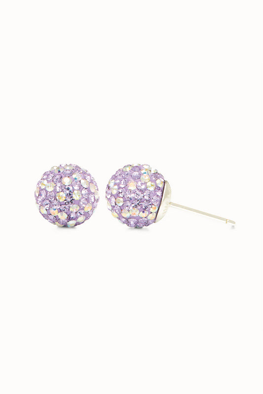 10mm Sparkle Ball Earrings - Orchid - ORC