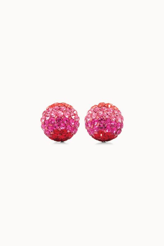 10mm Sparkle Ball Earrings- Prismatic Pink - PRI
