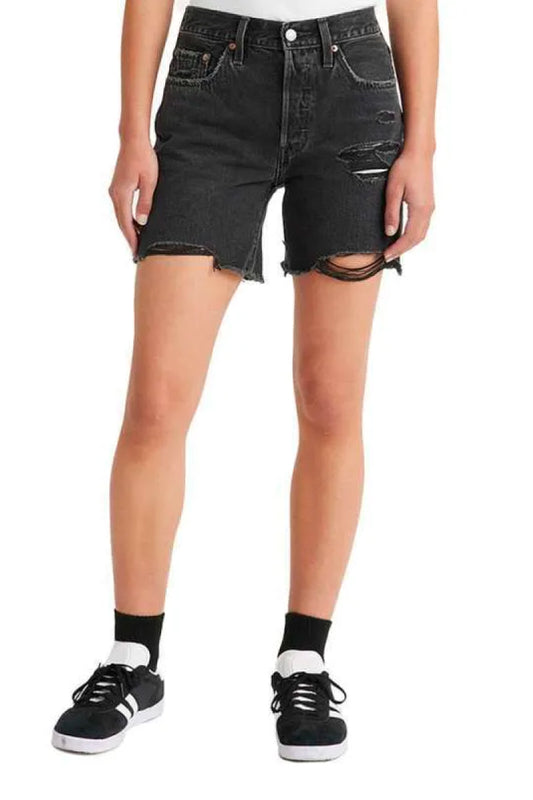 501 Mid Thigh Shorts - BLK