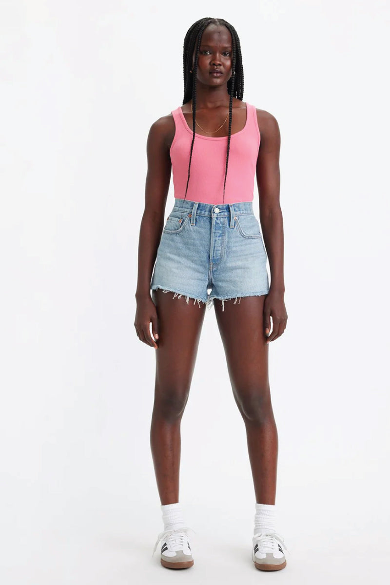 LEVI'S Women's 501 Original High Rise Shorts Below The Belt