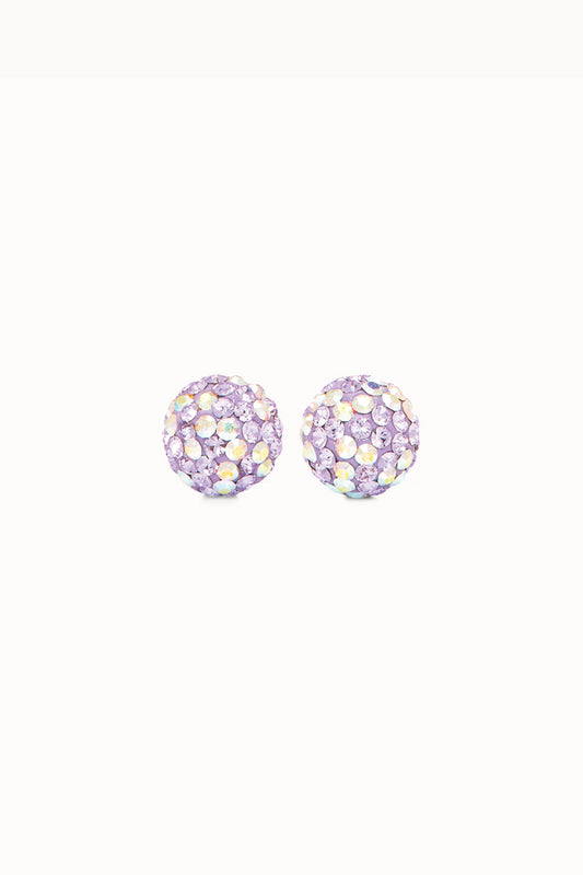 8mm Sparkle Ball Earrings - Orchid - ORC