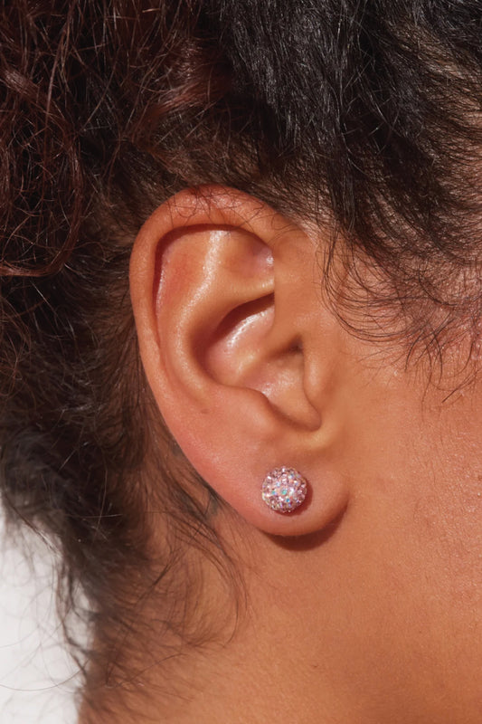 8mm Sparkle Ball Earrings - Poppy - PPY