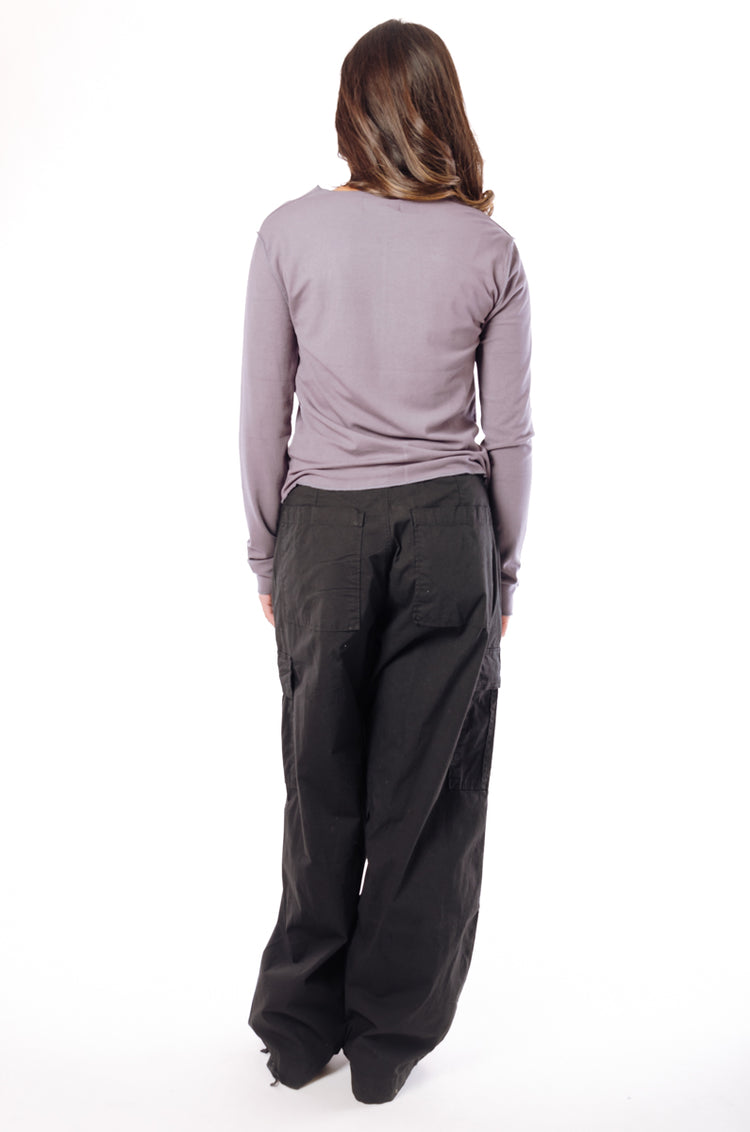 90's Cargo Wide Leg Pants - BLK