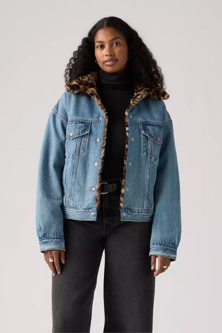 '90s Fur Trucker Jacket - DOL