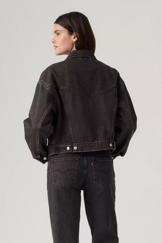 90s Trucker Jacket - BLK