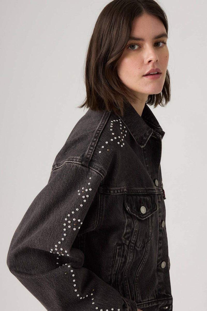 90s Trucker Jacket - BLK