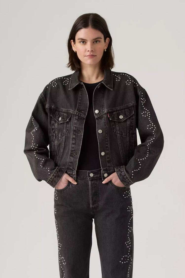 90s Trucker Jacket - BLK