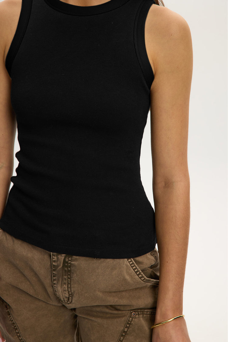 Alex Rib Racer Tank - BLK