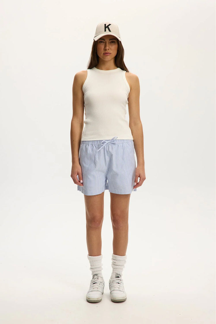 Alex Rib Racer Tank - WHT