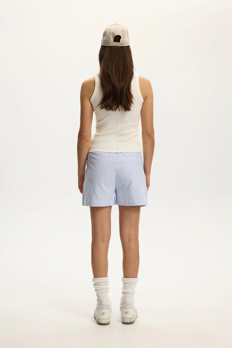 Alex Rib Racer Tank - White