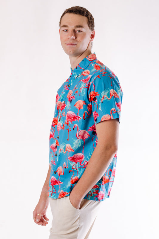 Aloe Short Sleeve Shirt - BLU