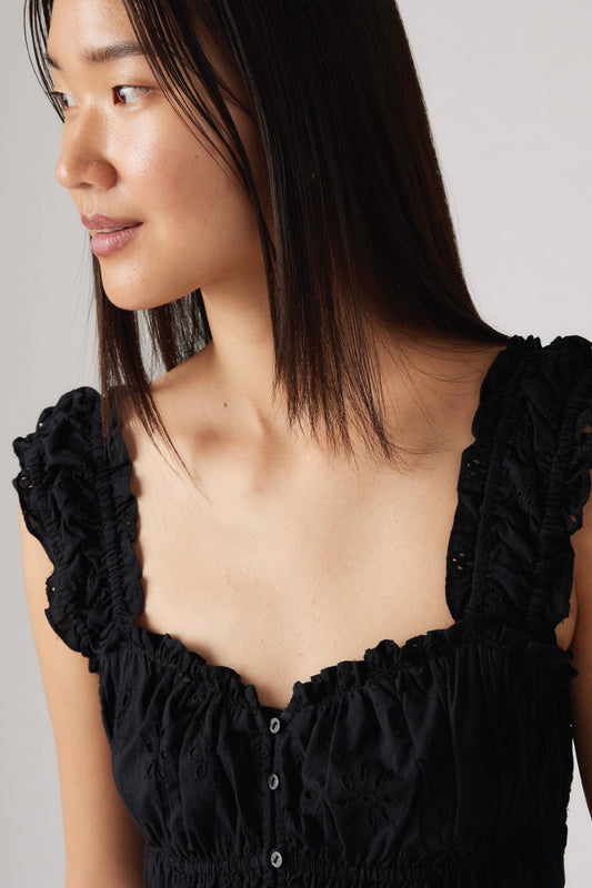 Amaya Tiered Maxi Dress - BLK