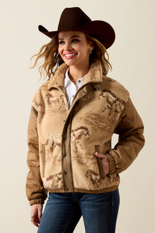 Sherpa Blocked Jacket - BRN