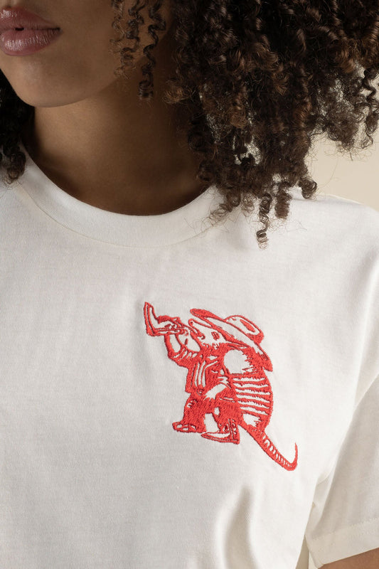 Armadillo Boxy Tee - White