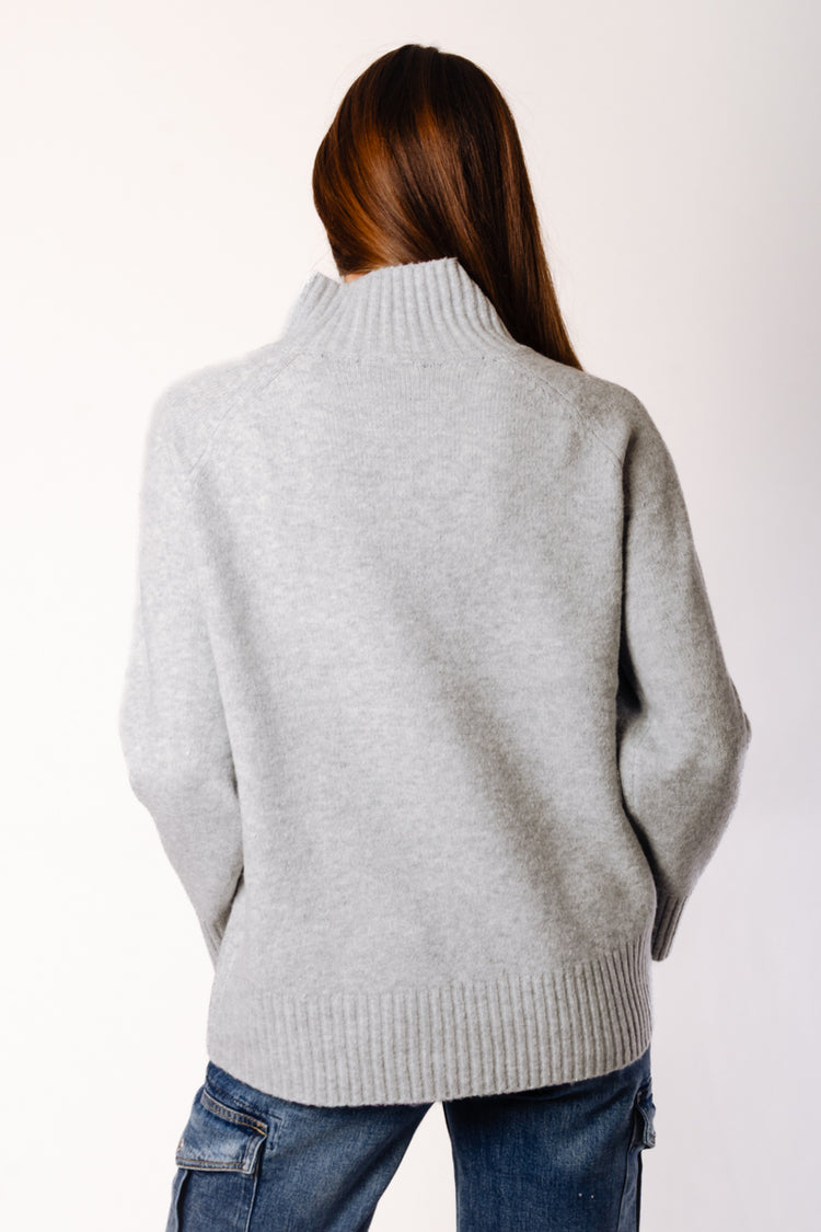 Autumn Mock Neck Sweater - GRY