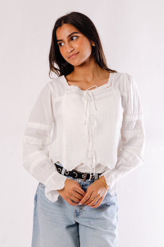 Azura Voile Blouse - NAT