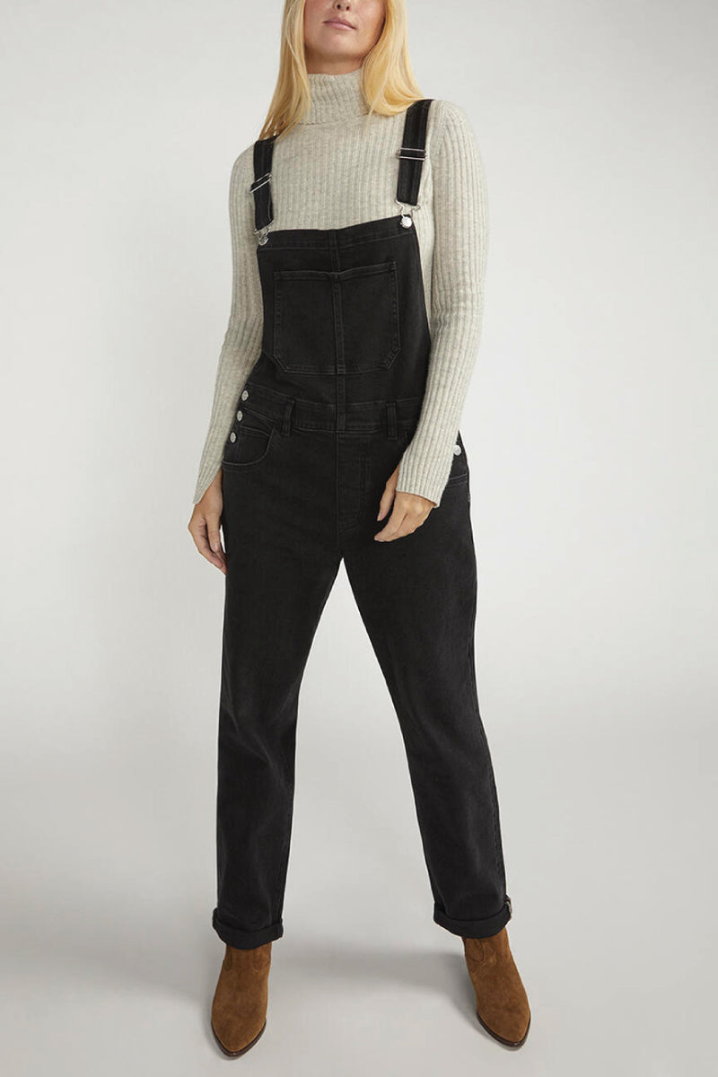 Baggy Straight Overalls - BLK