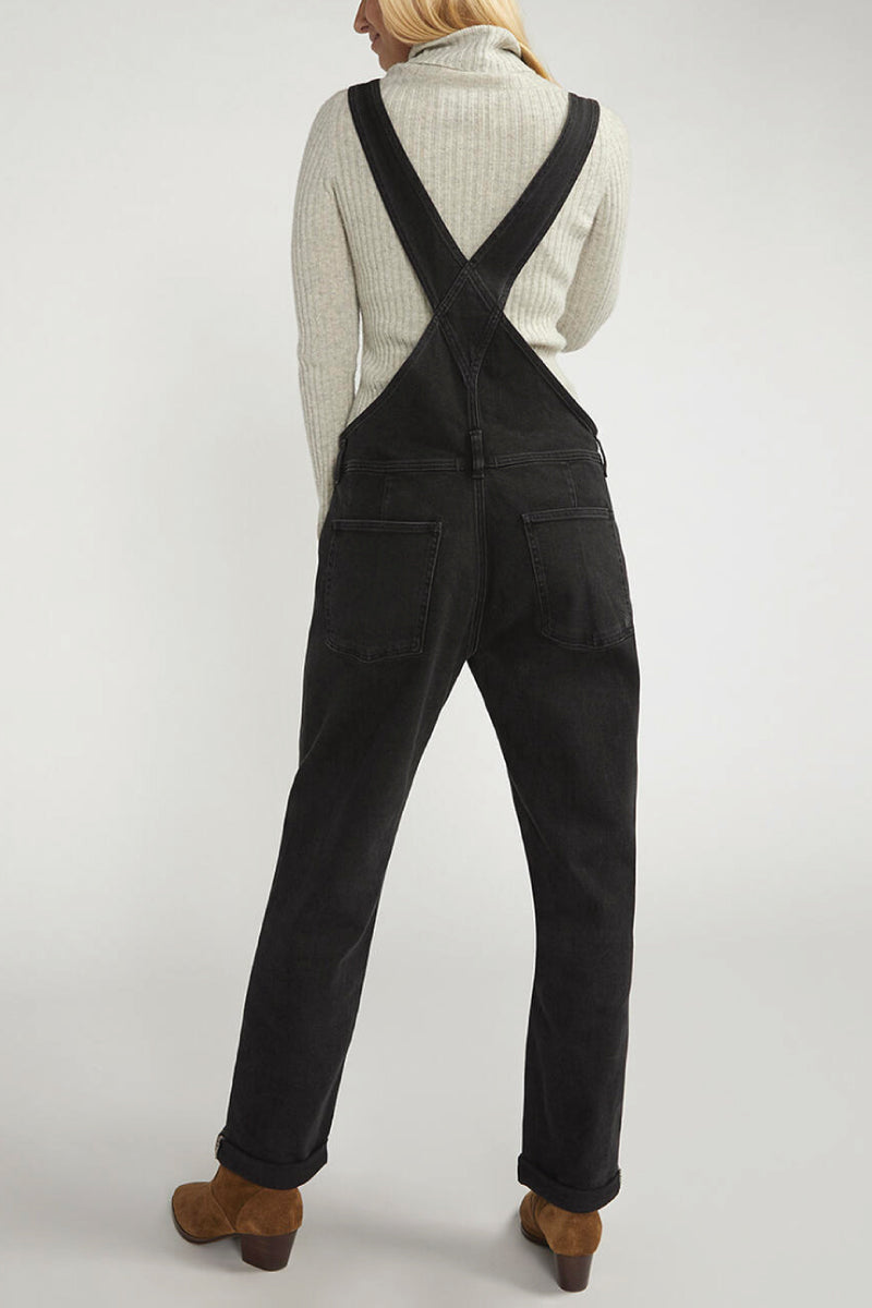 Baggy Straight Overalls - BLK