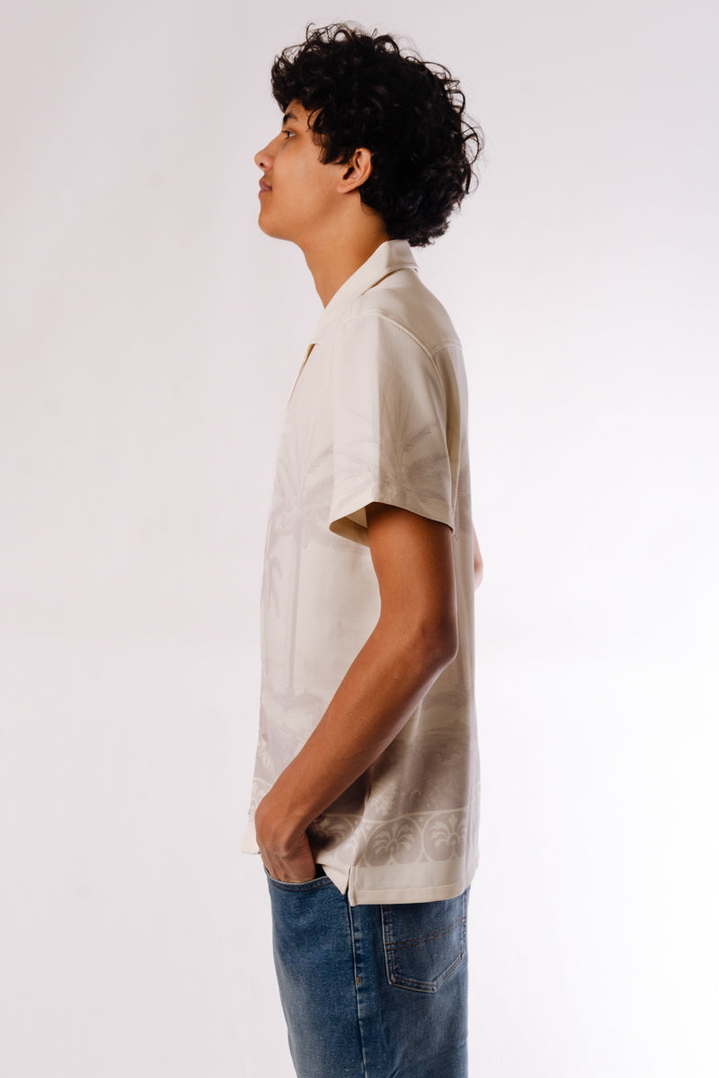 Beach Club Button Up Shirt - WHT