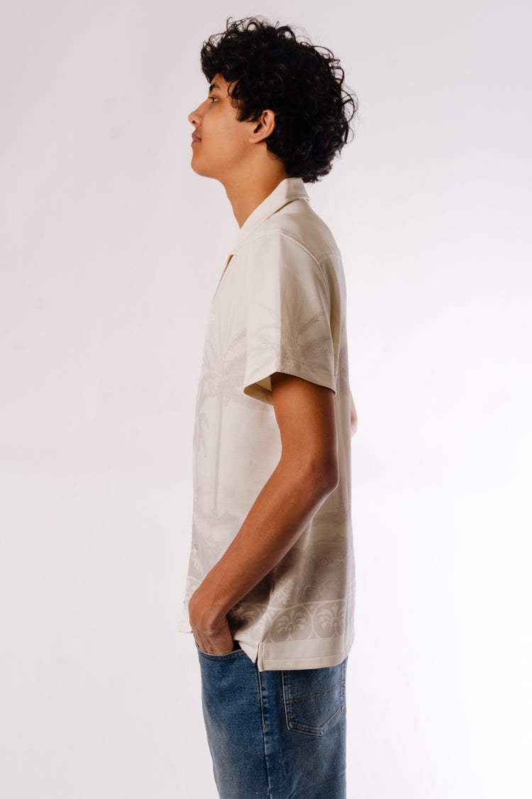 Beach Club Button Up Shirt - WHT