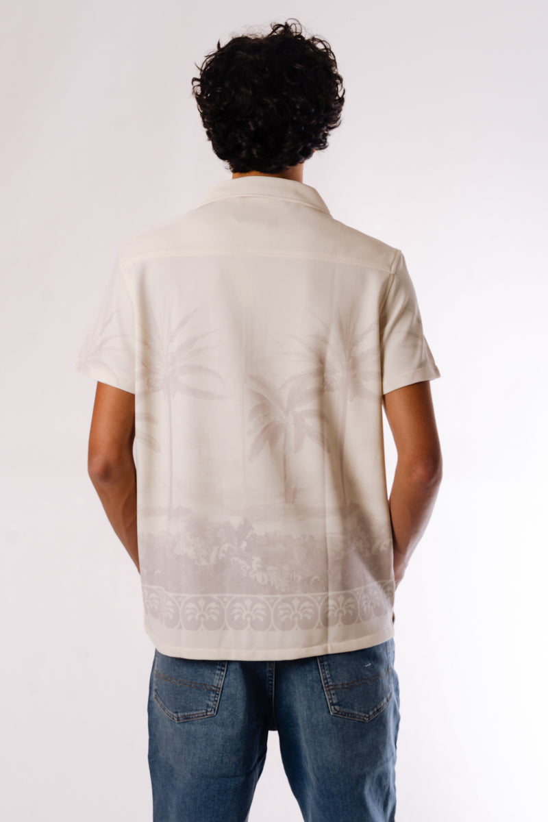 Beach Club Button Up Shirt - WHT