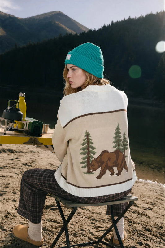 Bear Knit Cardigan - KHA
