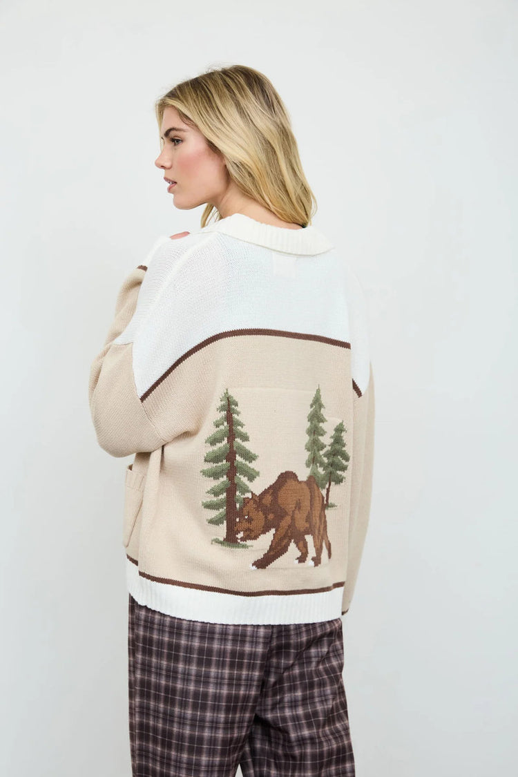 Bear Knit Cardigan - KHA