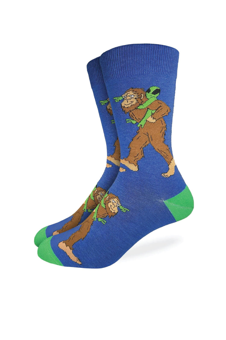 Bigfoot & Aliens Sock - BLU