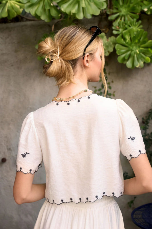 Birdy Tie Front Top - IVR