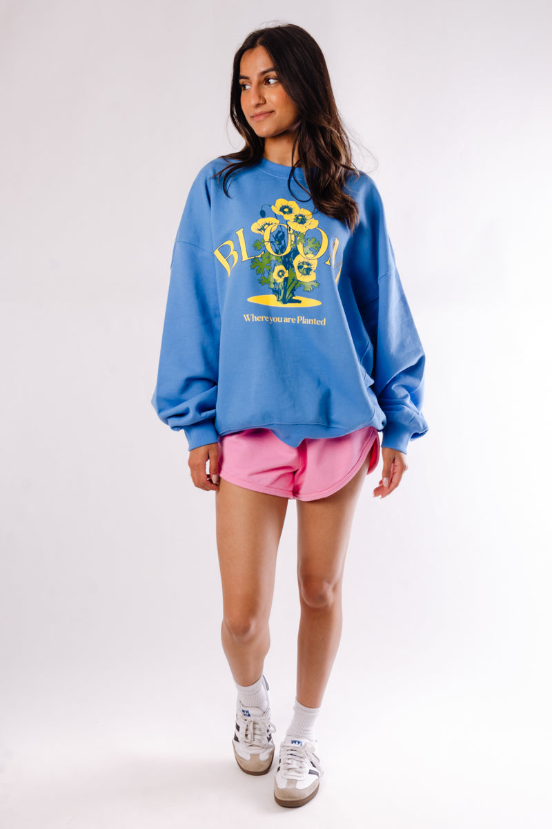 Bloom Crew Sweatshirt - BLU