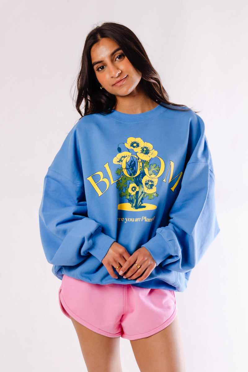 Bloom Crew Sweatshirt - BLU