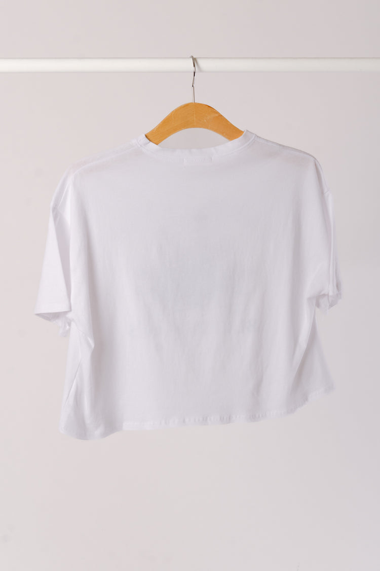 Blueberries Crop Tee - WHT