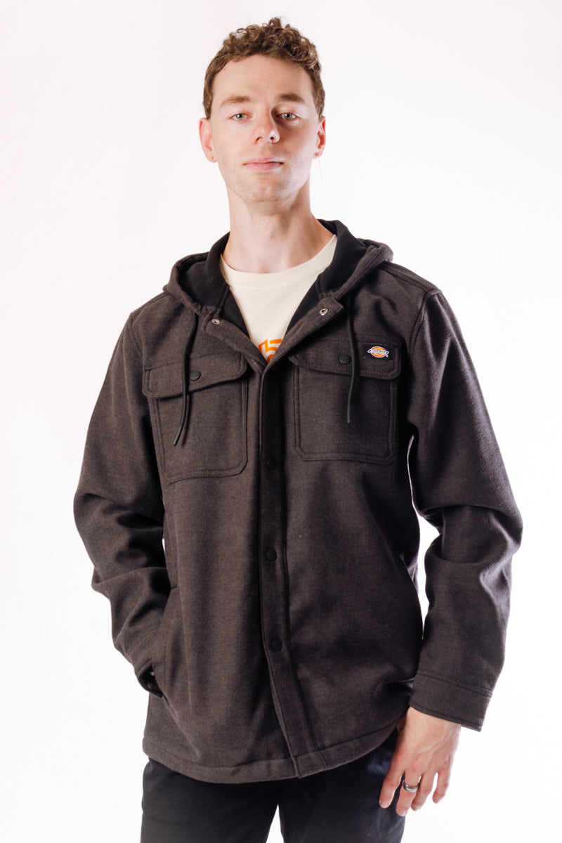 Dickies bonded overshirt with hood store
