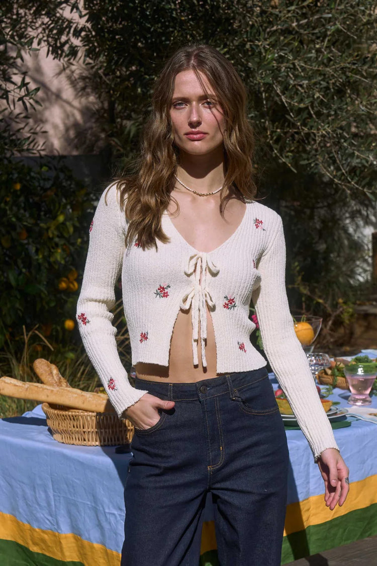 Bowtie Front Cardi - CRM