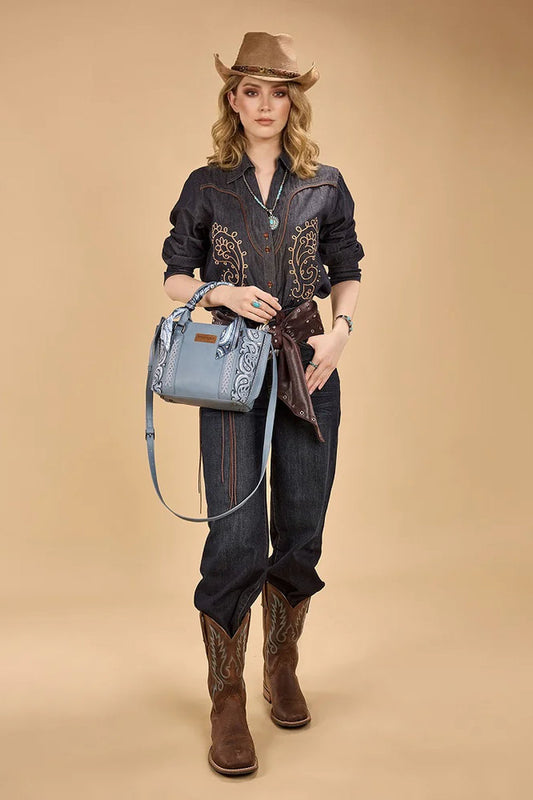 Braided Paisley Bandana Tote - JEA