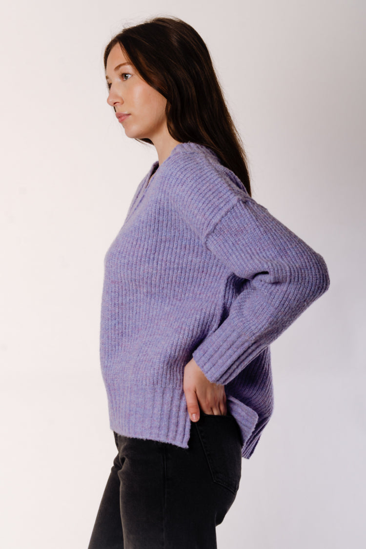 Brea V-Neck Sweater - BLU