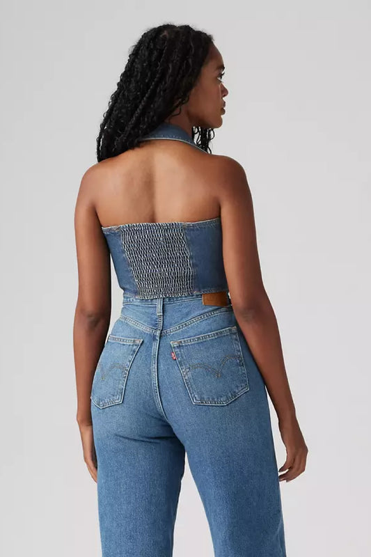 Bria Denim Halter Top - COR