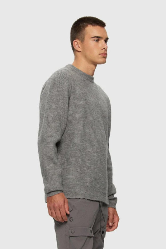 Brushed Knit Crew - GRY
