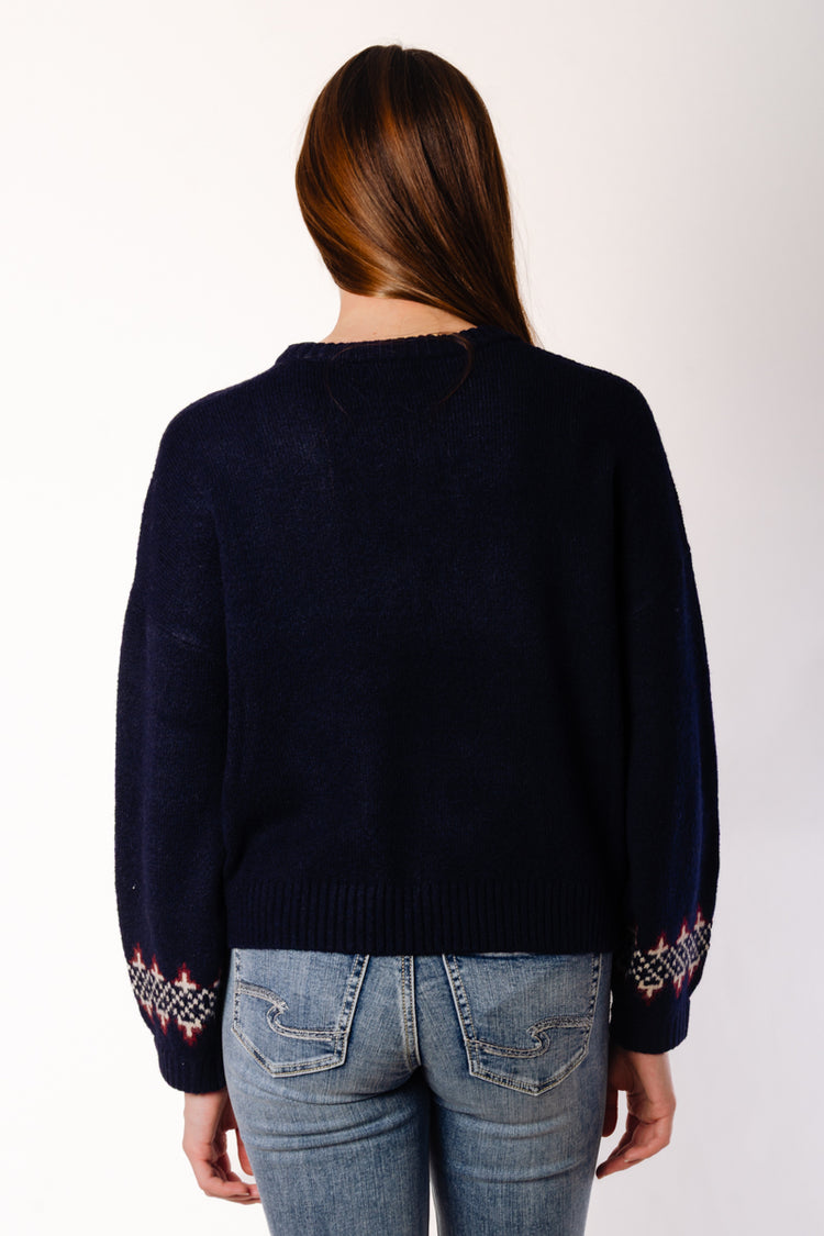 Bunny Jacquard Sweater - NVY