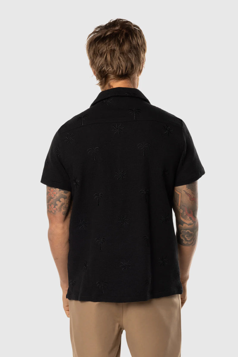Cabana Button Up Shirt - BLK