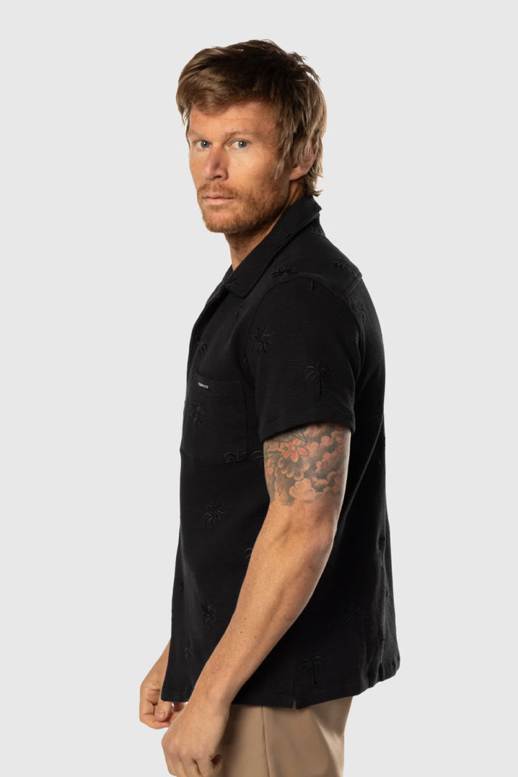 Cabana Button Up Shirt - BLK