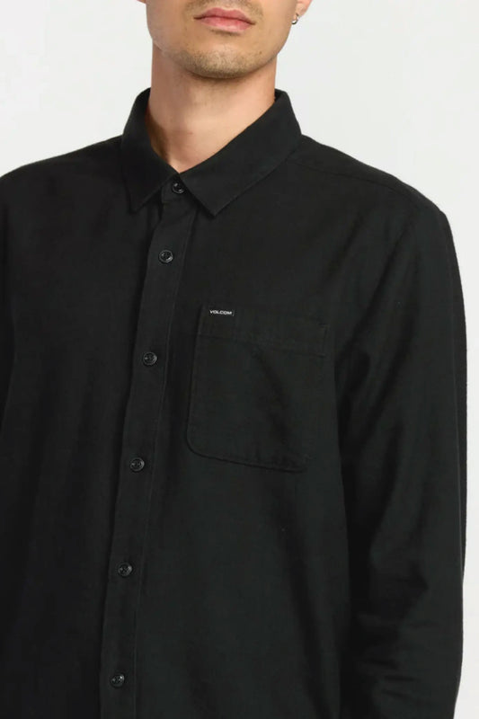 Caden Solid Long Sleeve Flannel Shirt - AQK