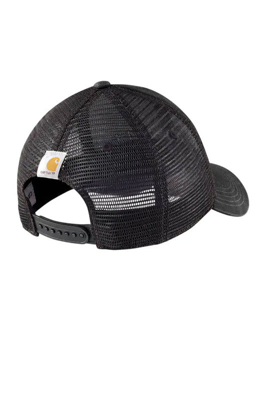 Canvas Mesh Back Logo Cap - BLK