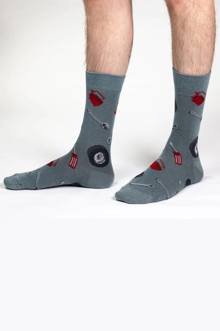 Car Mechanic Sock - GRY