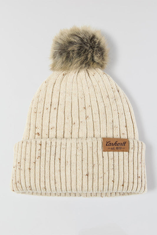 Wool Blend Cuffed Beanie - Oatmilk Nep - OAT