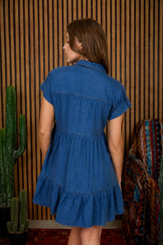 Gia Chambray Mini Dress - CHM