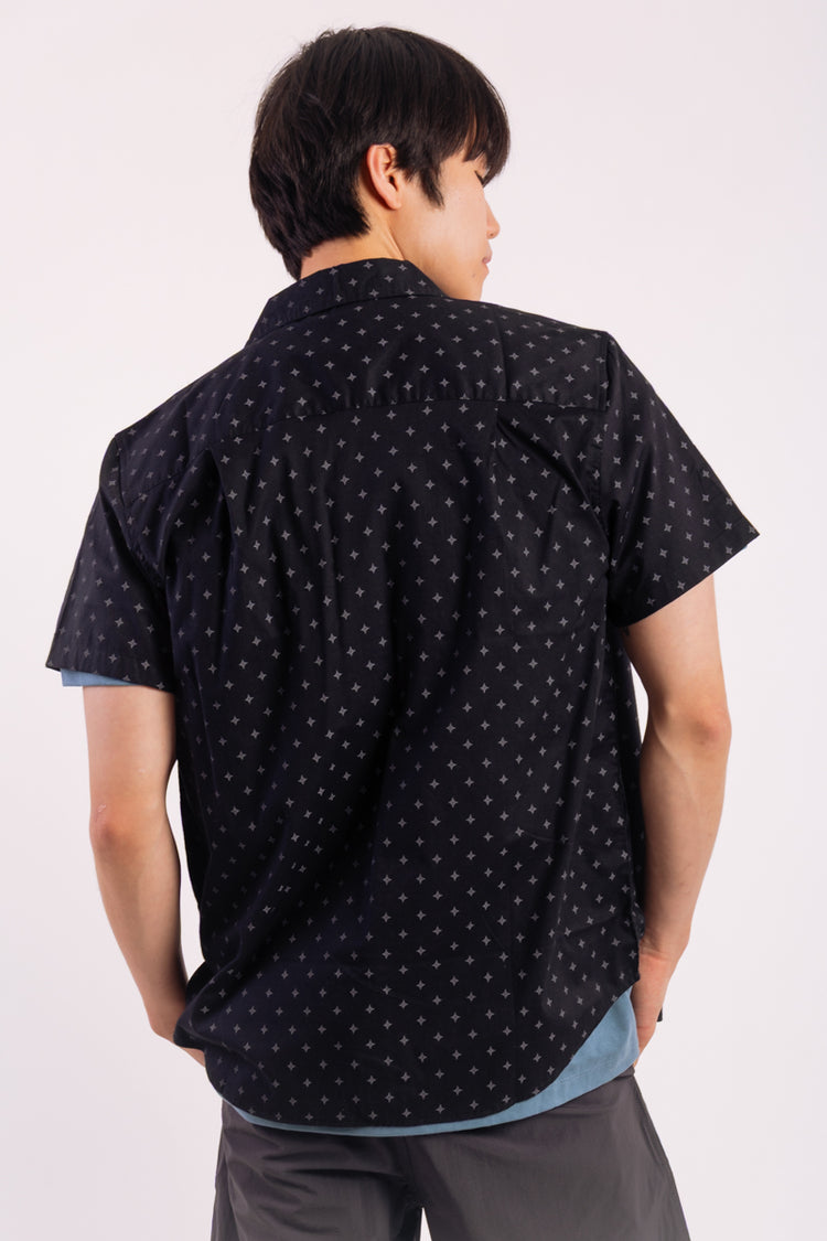 Charter Print Shirt - BLK