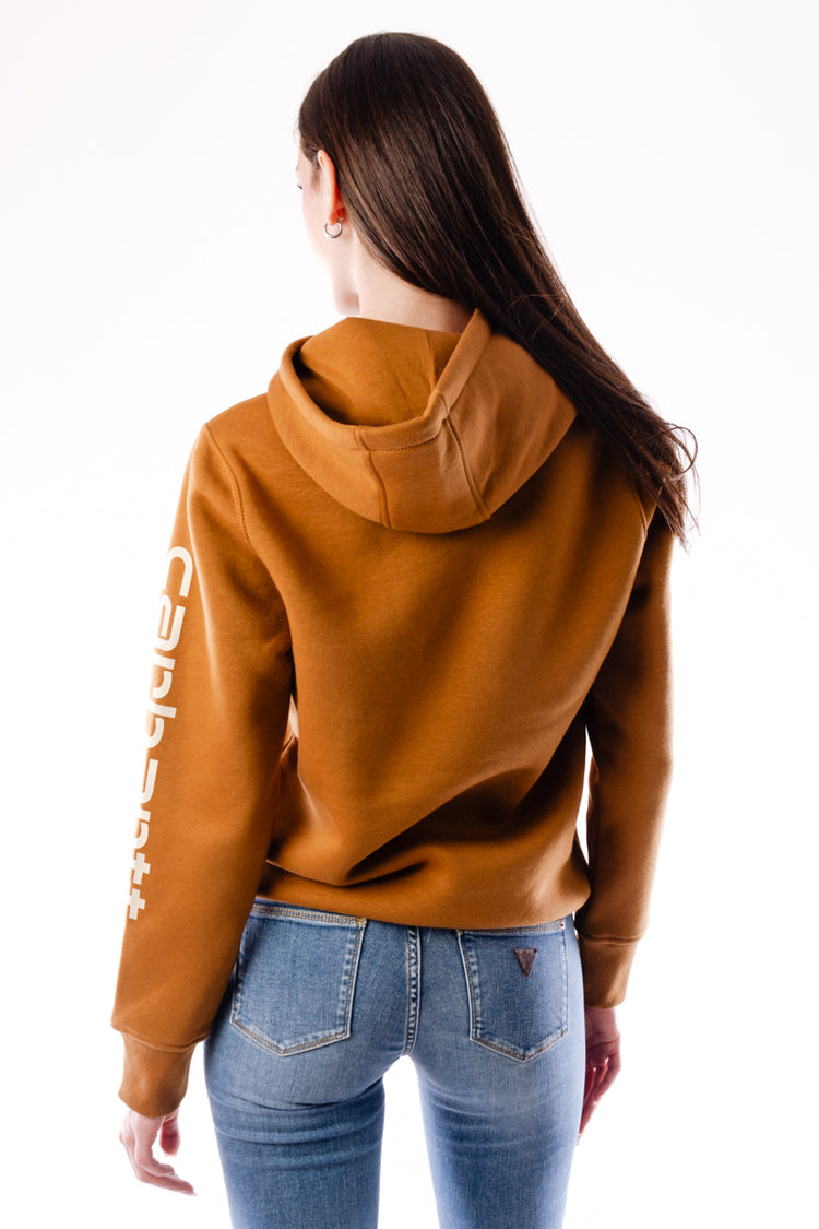 Logo Sleeve Hoodie - Brown