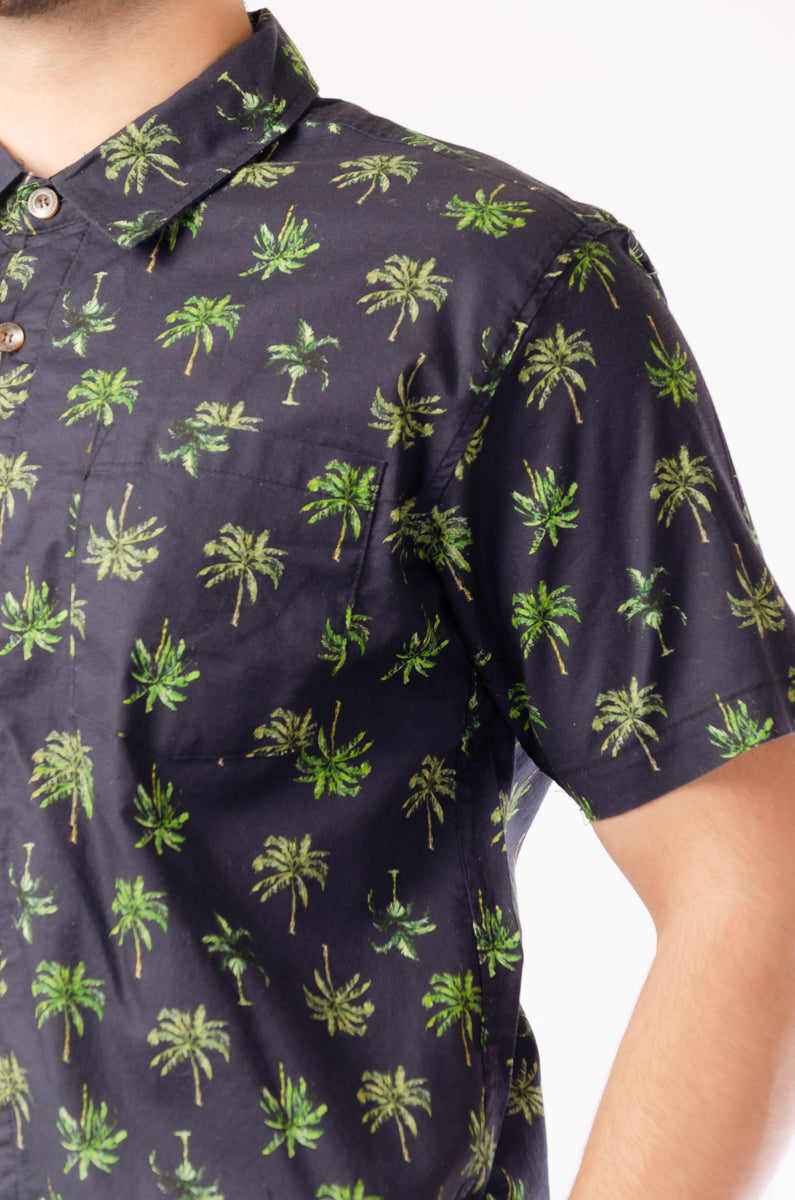 Coca Tree Short Sleeve Shirt - BLK