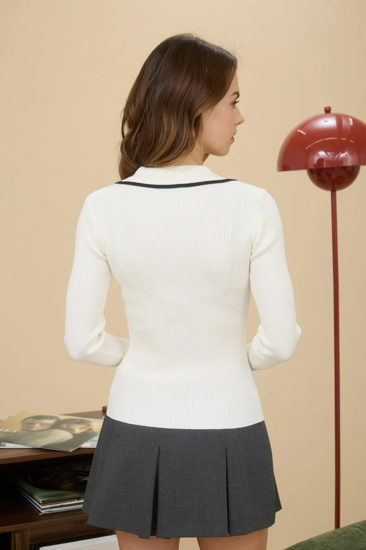 Academia Knit Top - IVR